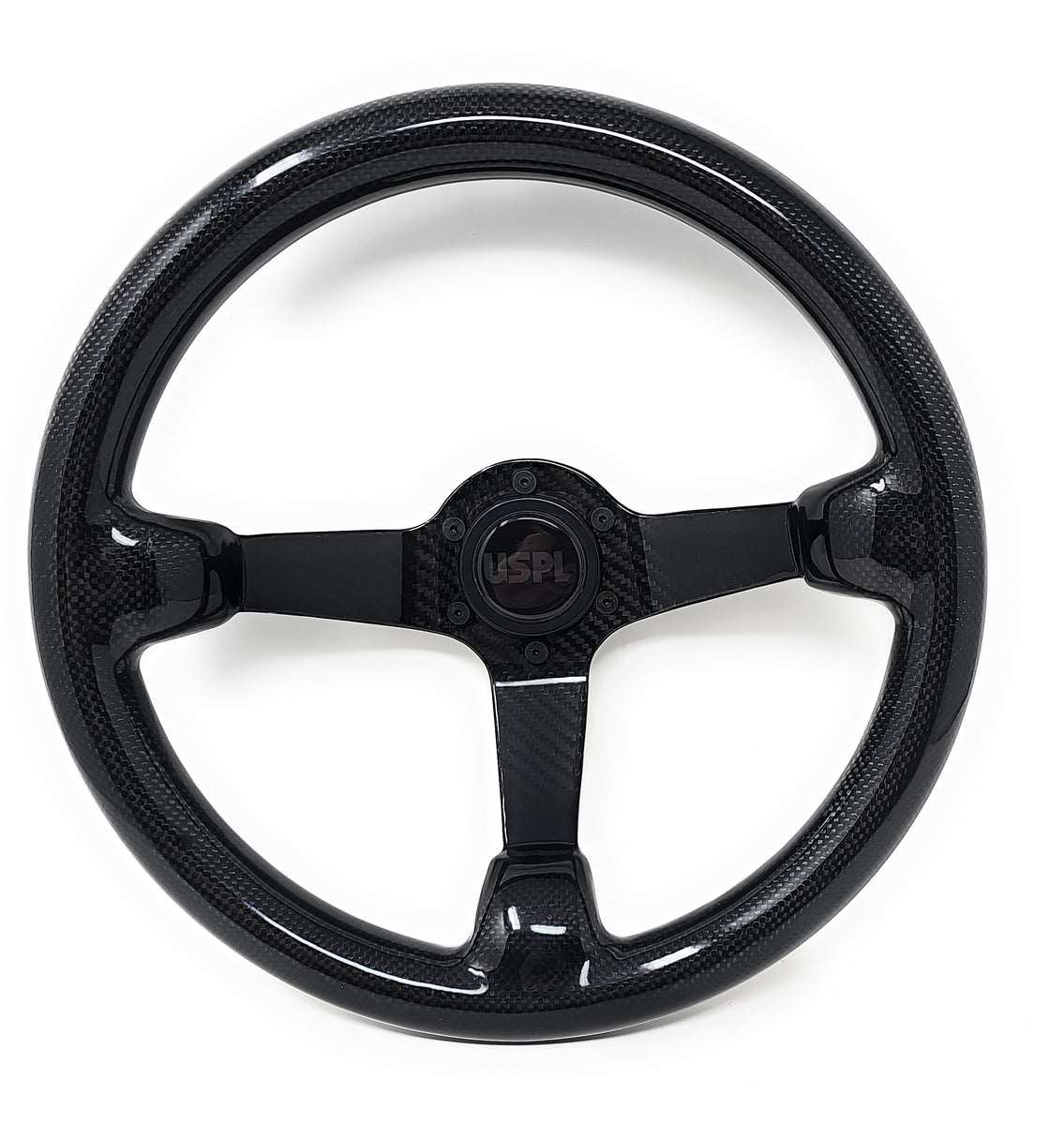 thumbnail image 2 of U.S. Performance Lab Real Blue Carbon Fiber Steering Wheel – 13.5 Inch Diameter – WHEEL-CF-008 2 of 5