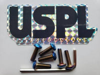 U.S. PERFORMANCE LAB "FLAT BOTTOM" TITANIUM BURNT STEERING WHEEL SCREWS SCREWS-002TT