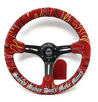 NRG INNOVATIONS REINFORCED STEERING WHEEL RST-018MB-RLR "RYAN LITTERAL" v3