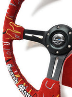 NRG INNOVATIONS REINFORCED STEERING WHEEL RST-018MB-RLR "RYAN LITTERAL" v3