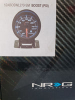 NRG 52MM ELECTRIC TURBO BOOST GAUGE LED PSI