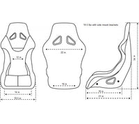 NRG BUCKET SEAT FRP-303BK-ULTRA (MEDIUM)