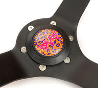 NRG SAVAGE INSPIRED STEERING WHEEL RST-036MB-SV-OR