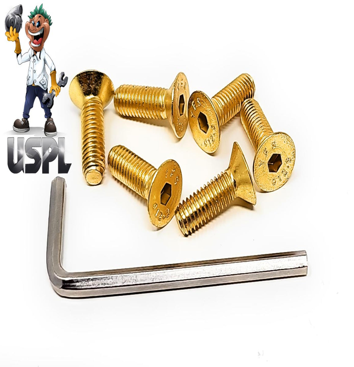 U.S. PERFORMANCE LAB "CONICAL" GOLD STEERING WHEEL SCREWS SCREWS001G US PERFORMANCE LAB