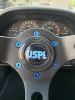 U.S. PERFORMANCE LAB "CONICAL" TITANIUM BURNT STEERING WHEEL SCREWS