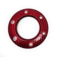 U.S. Performance Lab Premium Quality Red Carbon Fiber Look Horn Button Ring
