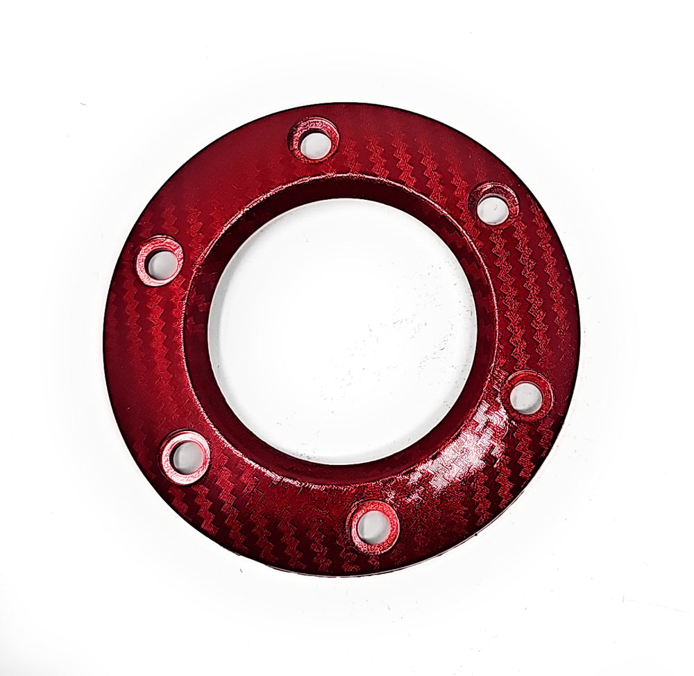U.S. Performance Lab Premium Quality Red Carbon Fiber Look Horn Button Ring