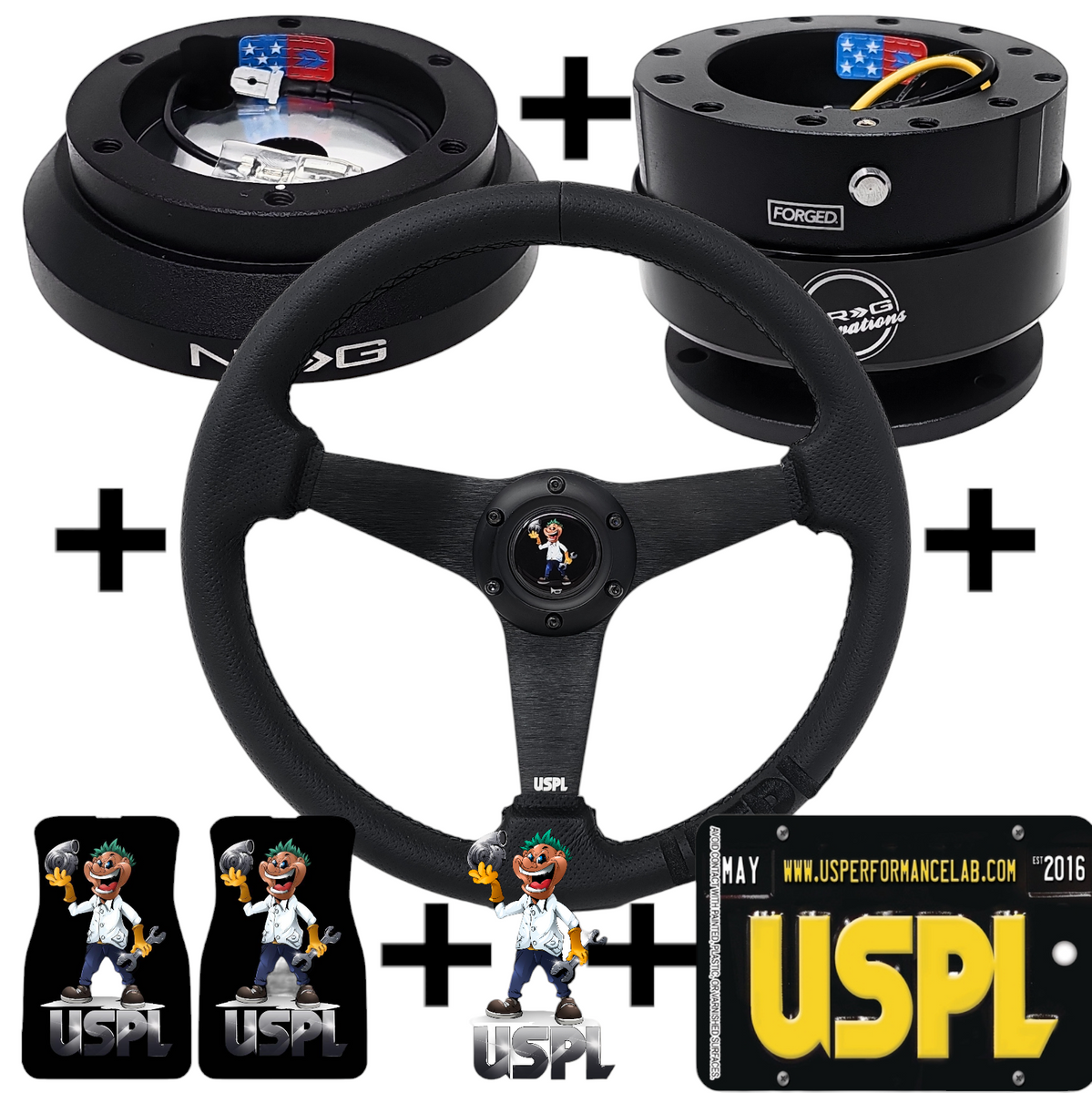 NRG SHORT HUB SRK-120H + GEN 2.0 QUICK RELEASE + USPL PREMIUM LEATHER ...