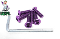 
              USPL MAJESTIC PURPLE STEERING WHEEL SCREWS FLAT BOTTOM ROUND TOP SCREWS-002MP
            