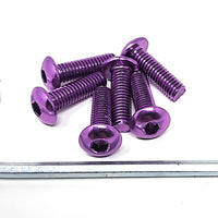 USPL MAJESTIC PURPLE STEERING WHEEL SCREWS FLAT BOTTOM ROUND TOP SCREWS-002MP