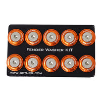 NRG Fender Washer Kit, Set of 10 (Orange) Rivets for Plastic FW-100OR