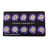 NRG Fender Washer Kit, Set of 10 (Purple) Rivets for Metal FW-110PP