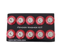 
              NRG Fender Washer Kit, Set of 10 (Red) Rivets for Plastic FW-100RD
            