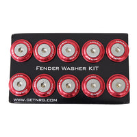 NRG Fender Washer Kit, Set of 10 (Red) Rivets for Plastic FW-100RD