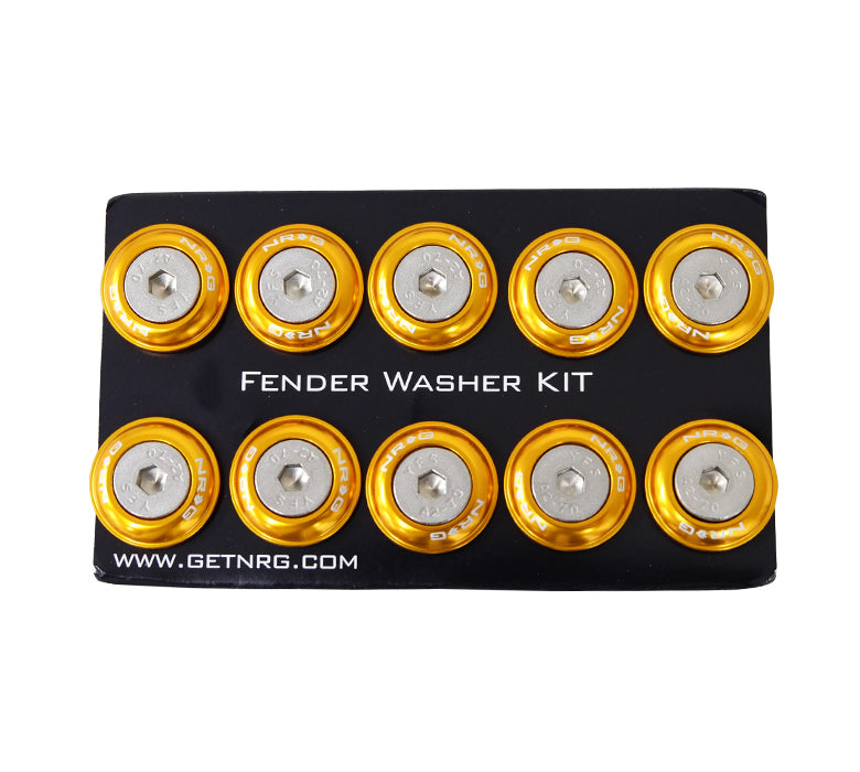 NRG Fender Washer Kit w/Rivets For Metal (Silver) - Set of 10, NRG, Brand