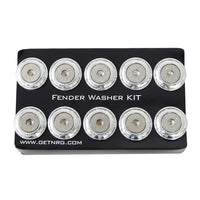 NRG Fender Washer Kit, Set of 10 (Silver) Rivets for Plastic FW-100SL