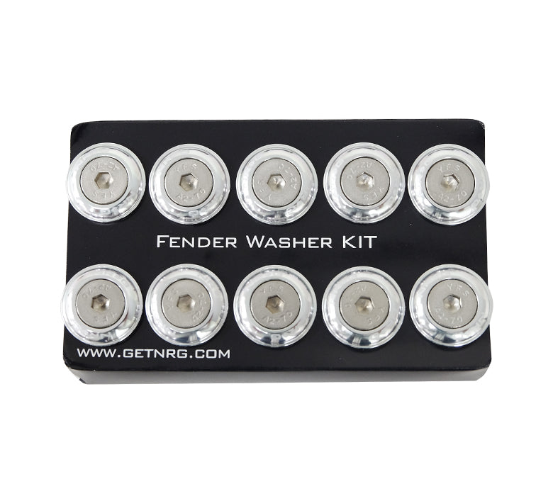 NRG Fender Washer Kit, Set of 10 (Silver) Rivets for Metal FW-110SL