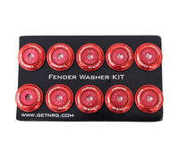 
              NRG Fender Washer Kit, Set of 10, RED with Color Matched Bolts, Rivets for Plastic FW-150RD
            