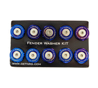 
              NRG Fender Washer Kit, Set of 10, M style, Titanium Burn Washer with stainless bolt, Rivets for plastic FW-300TS
            