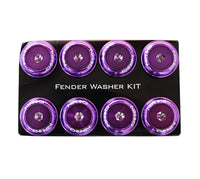 
              NRG Fender Washer Kit, Set of 8, Purple with Color Matched Bolts, Rivets for Plastic FW-800PP
            