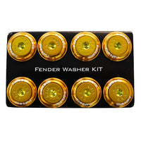 NRG Fender Washer Kit, Set of 8, Rose Gold with Color Matched Bolts, Rivets for Plastic FW-800RG