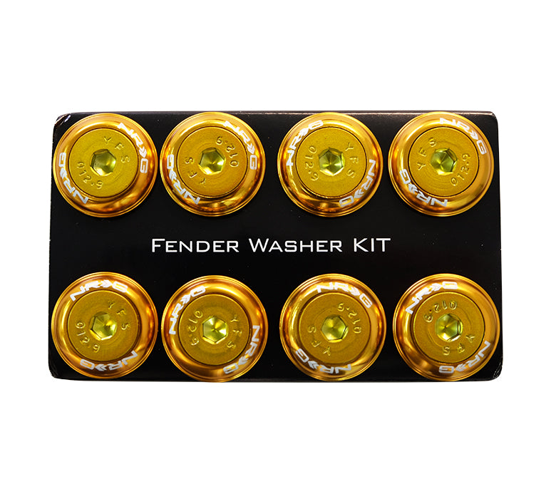 NRG Fender Washer Kit, Set of 8, Rose Gold with Color Matched Bolts, Rivets for Plastic FW-800RG