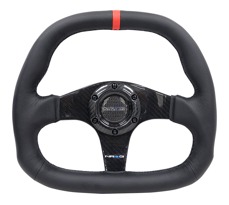 NRG Leather Steering Wheel ST-019CF-R