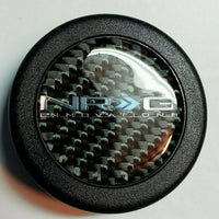 NRG Horn Button with Carbon Fiber Horn Button Ring + Hardware STR-001BC