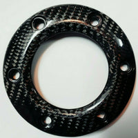 NRG Horn Button with Carbon Fiber Horn Button Ring + Hardware STR-001BC
